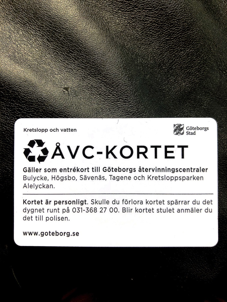 Bilden föreställer ett åvc-kort.