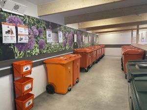 Återvinningskärl i miljörum