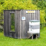 Bilden föreställer en bikupa i Tynnered.