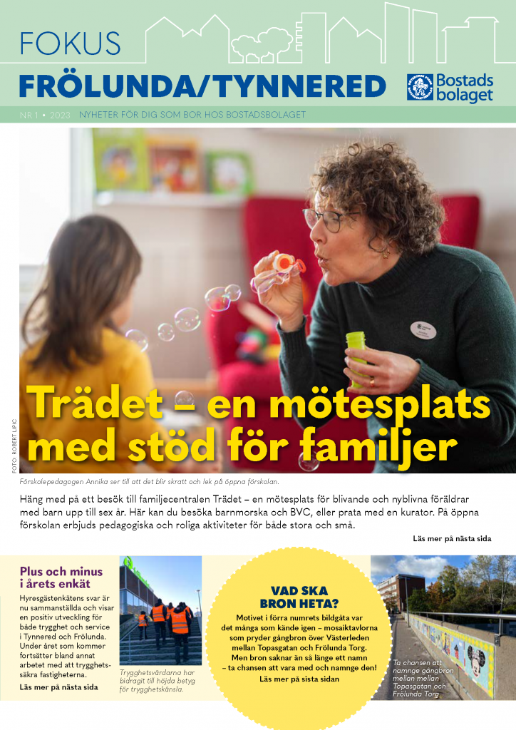 Framsidan av Fokus Frölunda/Tynnered 2023. 