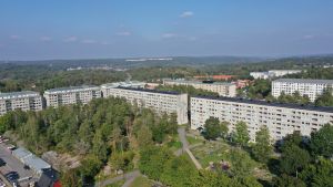 Drönarbild över Hammarkullen.