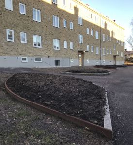 Plantering i Högsbo på Svalegatan 41.