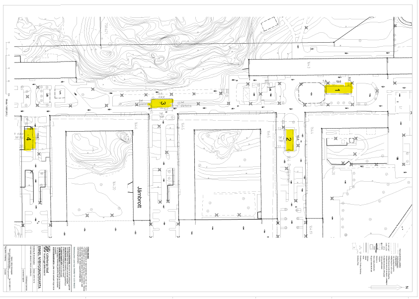 Karta som markerar ut var miljöhusen är placerade.