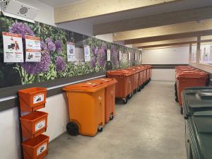 kärl uppradade för sortering 