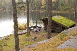 En grillplats i Vättlefjäll.