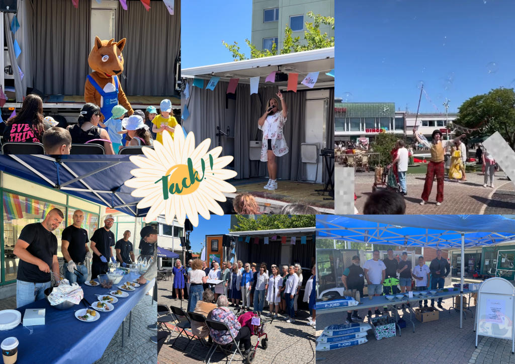 Kollage med bilder från dagen