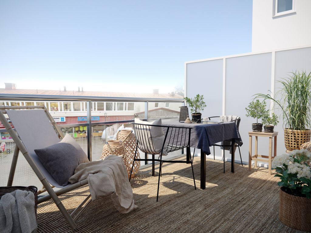 Illustrationsbild från balkong på Radiotorget