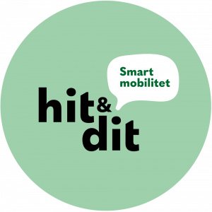 Grön illustration av en cirkel. I bilden står det Smart mobilitet, Hit och dit.
